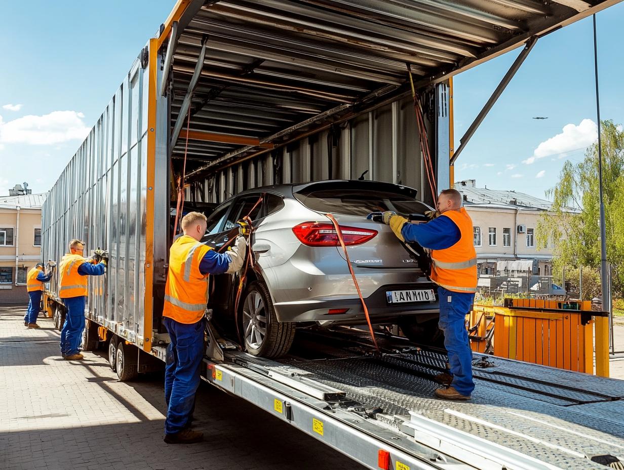 Перевозка автомобиля в крытом эвакуаторе