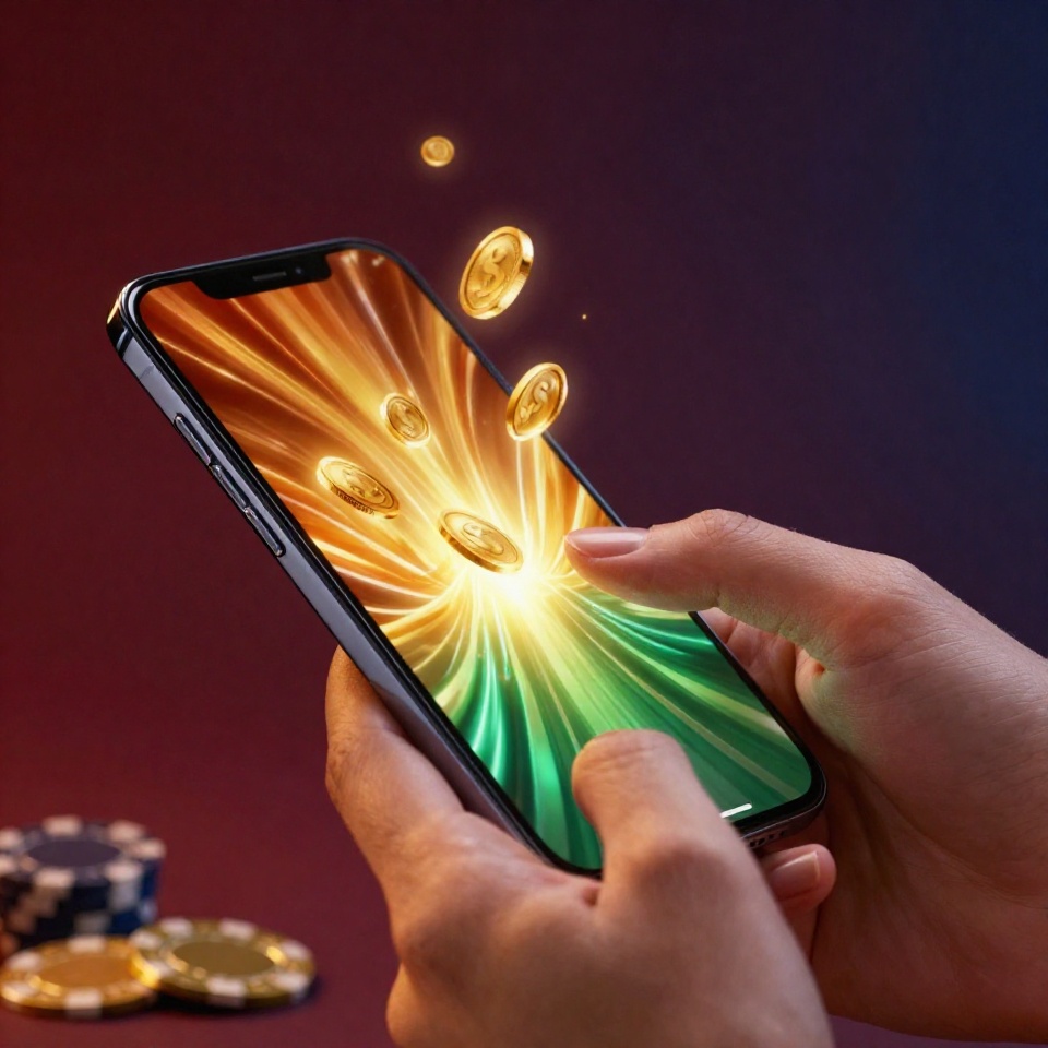 Руки со смартфоном и бонусными фишками — акции Фонбет и промокоды для игроков